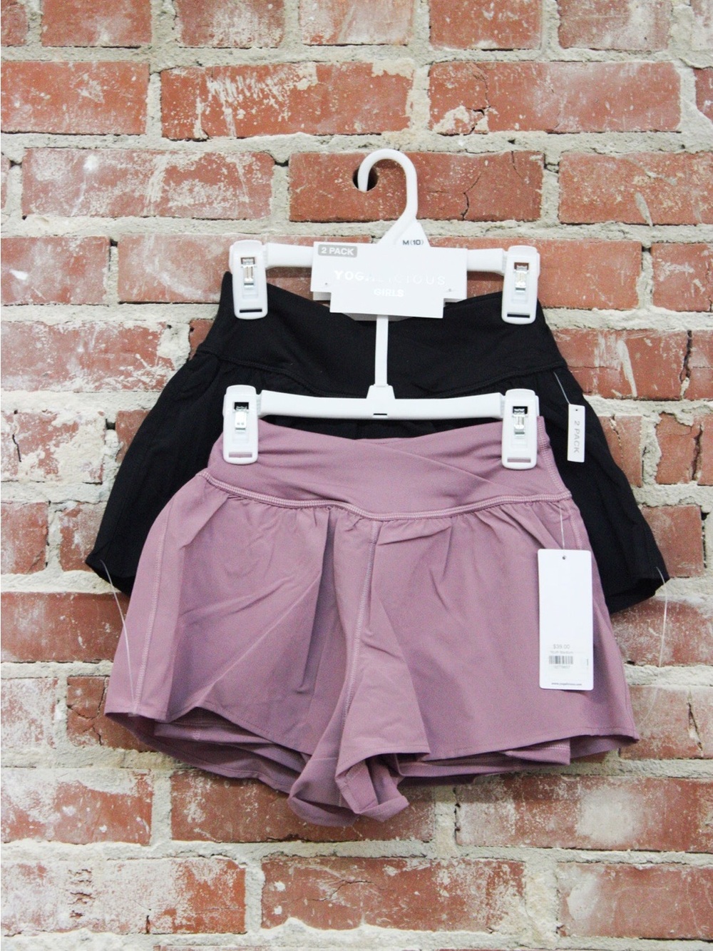 Girls 2 Pack Crossover Hybrid Short w Inner Pant - Picture 2 of 6